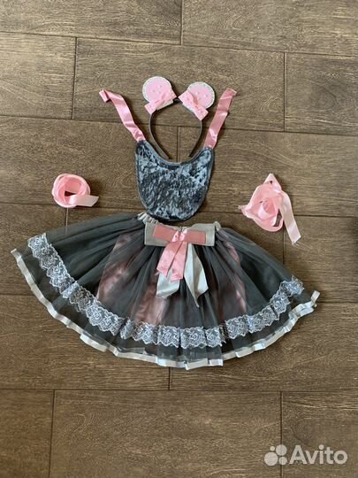 Костюм мышки для девочки, на утренник, новогодний