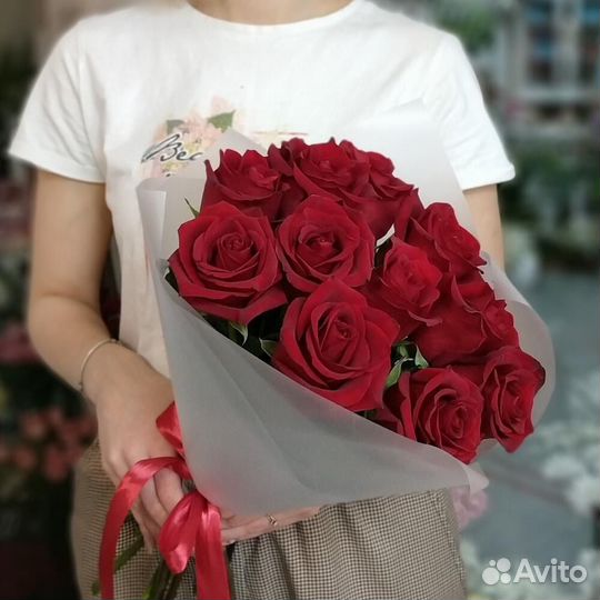Букет красных роз