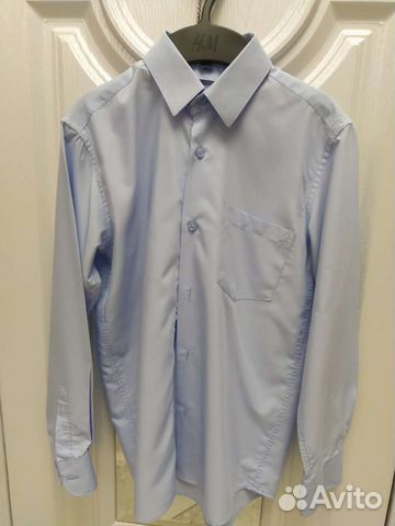 Рубашка голубая 128 размер