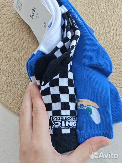 Носки мальчику h&m набор 5 шт sonic, paw patrol