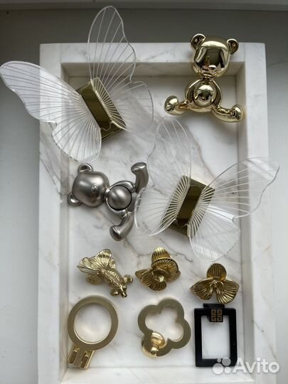 Мебельные ручки, крючки, латунь, металл