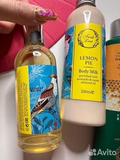 Fresh line шампуни лосьон спрей-духи набором