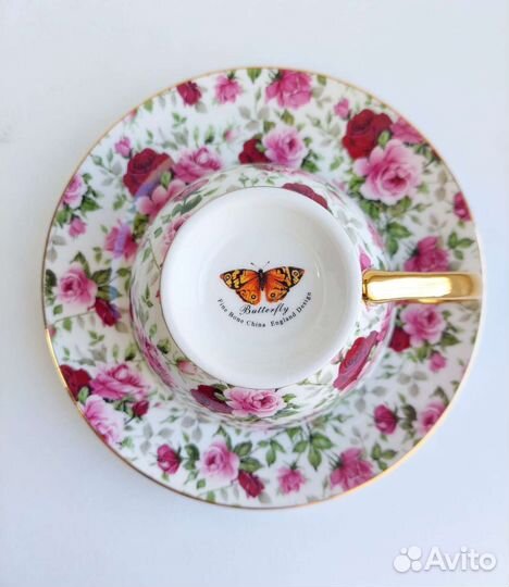 Чайный набор из 2 чайных пар Butterfly Англия