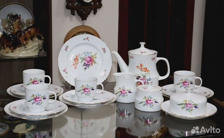 Фарфоровый чайный сервиз Чехословакия 70е г