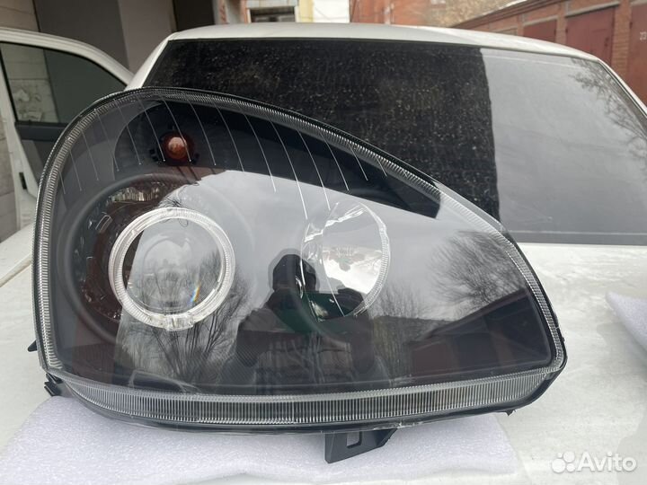 Фары LADA Priora черные с линзой