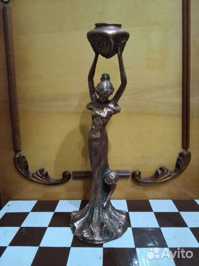 Подсвечники СССР металл материнство и медведь