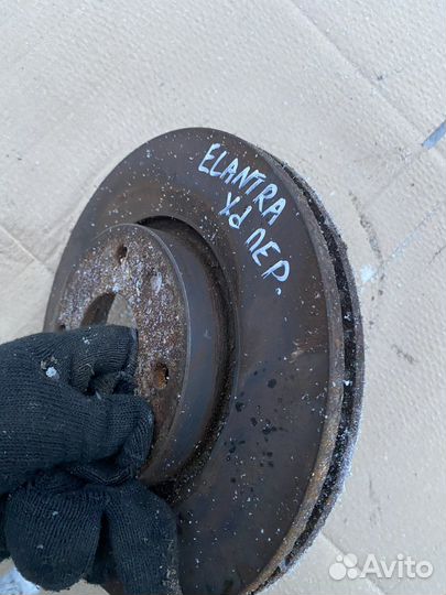 Диск тормозной передний Hyundai Elantra XD