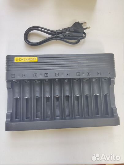 Зарядное устройство для 10 аккумуляторов 18650, 16