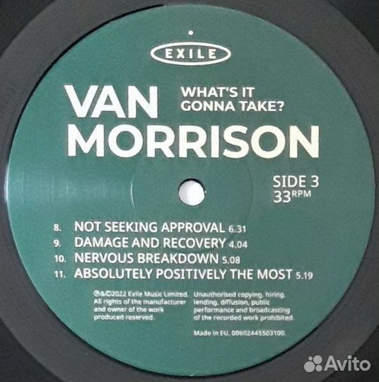 Винил Van Morrison – What's IT Gonna Take (2LP)