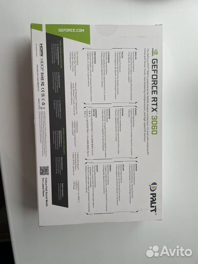 Видеокарта Palit nvidia GeForce RTX 3060 dual