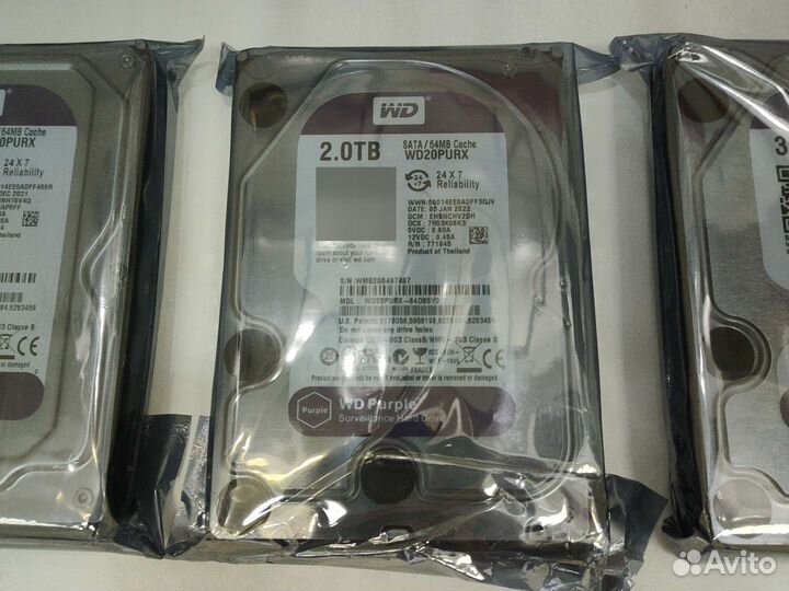 Новый Жесткий диск WD purple 2 Tb wd20purx