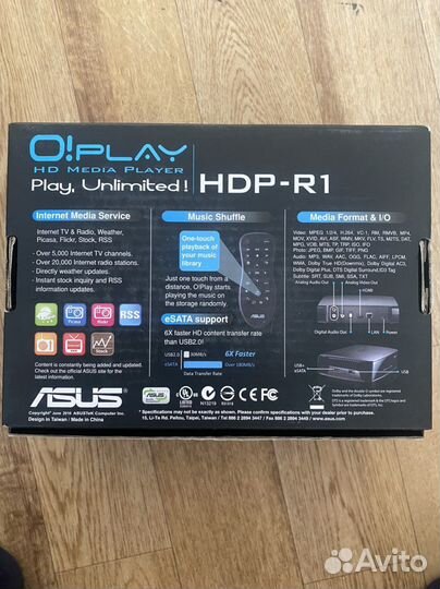 Цифровой медиаплеер asus OPlay HDP-R1