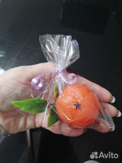 Мыло ручной работы мандарин на новый год