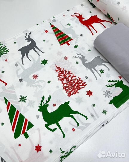 Ткань новогодняя «Ранфорс»