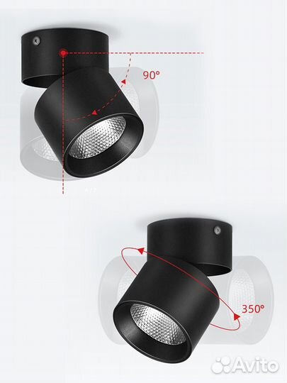 Светильник потолочный поворотный спот светодиодный