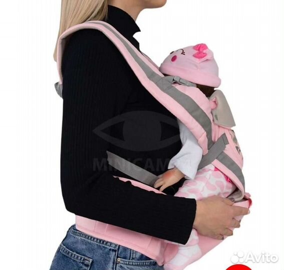 Эрго рюкзак кенгуру для ребенка Aiebao Розовый