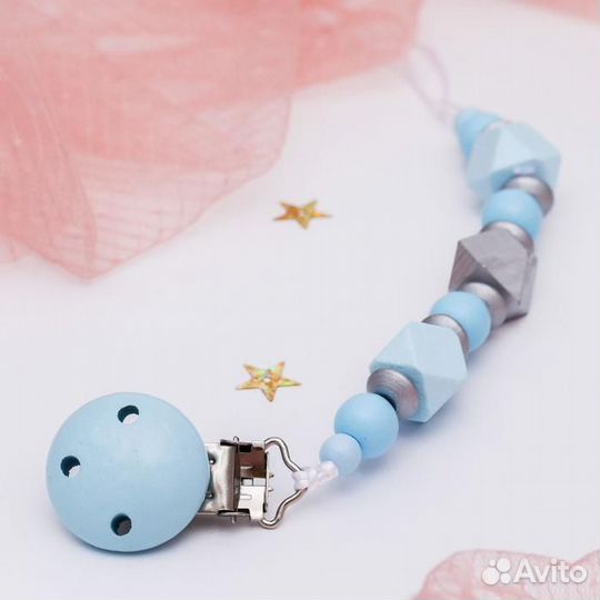 Подарочный набор: держатель для соски-пустышки и г