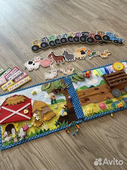 Планшет фетр Синий трактор