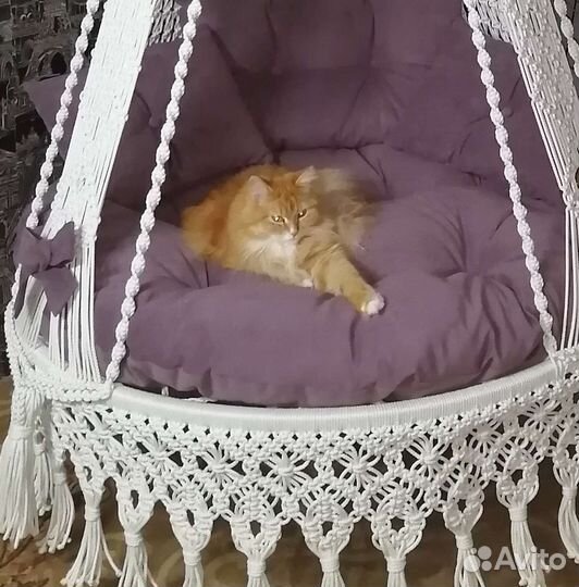 Подвесное кресло - шатер в стиле макраме