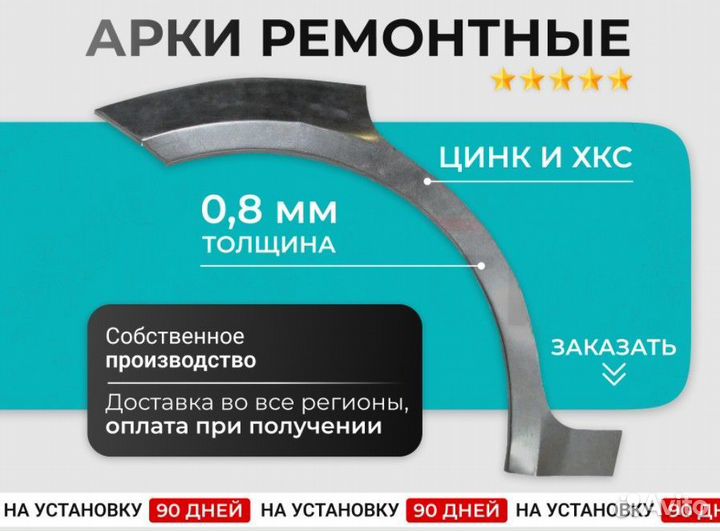 Ремонтная Арка правая для Chevrolet Lacetti Универсал