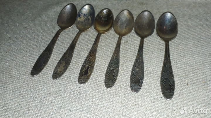 Мельхиоровый чайные ложки мельхиор патина 6 шт