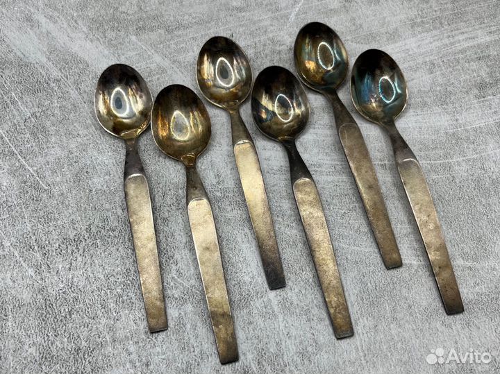 Ложки СССР мельхиор набор 6 шт