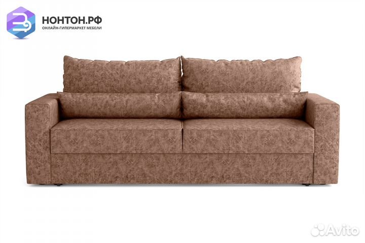 Диван еврокнижка Томас 3-х местный коричневый