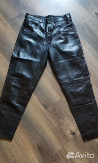 Новые кожаные брюки женские 46-48