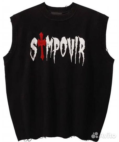 Жилетка вязаная оверсайз