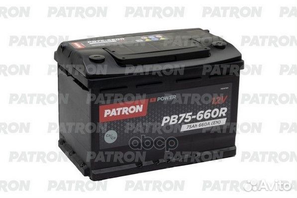 Аккумулятор patron power 12V 75AH 660A ETN 0(R+