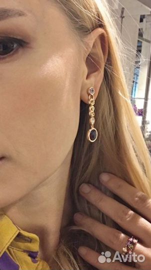 Серьги под золото разные