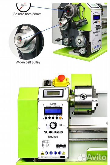 Токарный станок по металлу с электронной ги NU210E