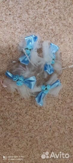 Свадебные украшения на ручки автомобиля