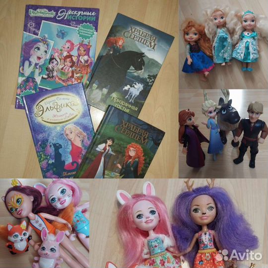 Куклы (кукла) книжки холодное сердце энчантималс