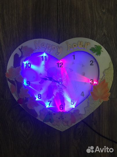Настенные часы-светильник