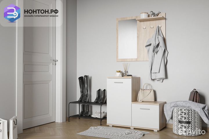 Прихожая FUN дуб сонома / белая