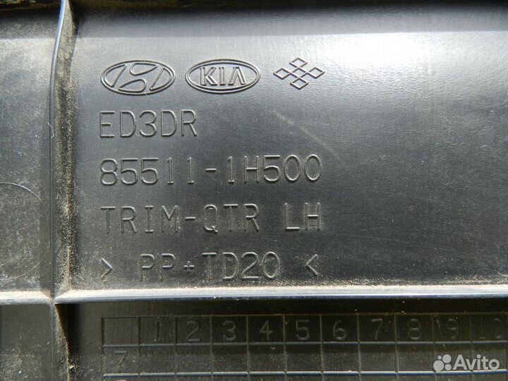 Обшивка задняя левая Kia Pro Ceed ED