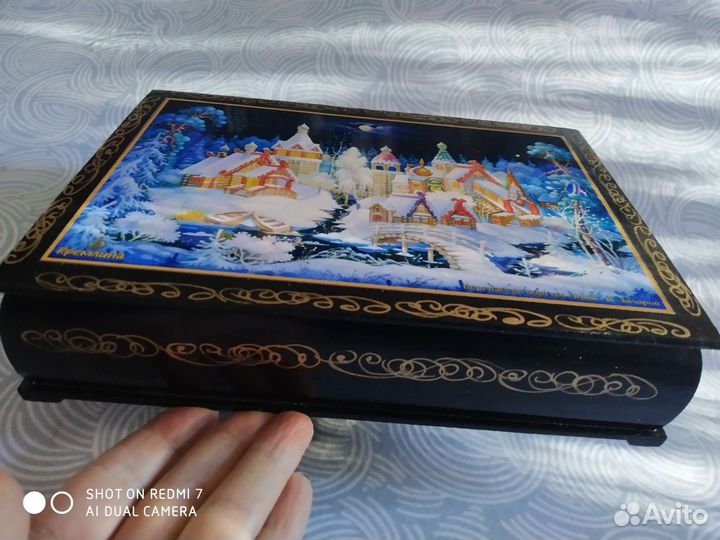 Шкатулка деревянная СССР авторская большая 20/17