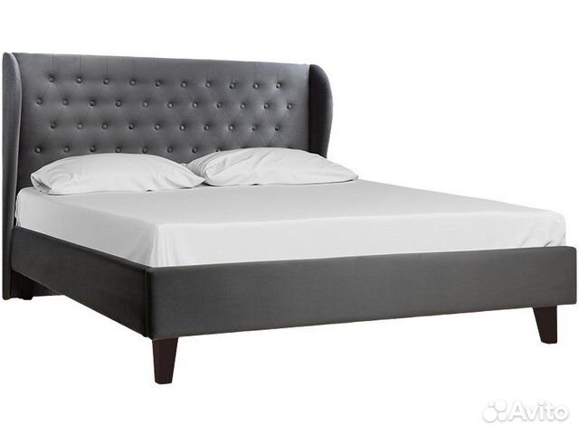 Кровать Виенсо 160 Barhat Grey