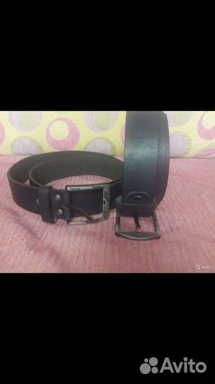 Ремень темно-синий широкий