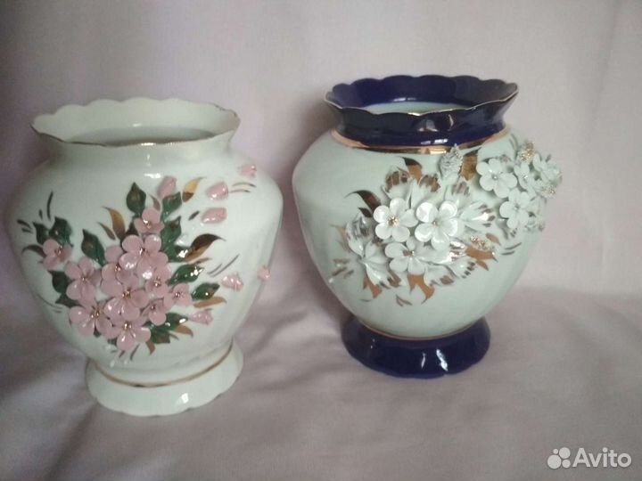 Кисловодский фарфор Вазы новые2 шт