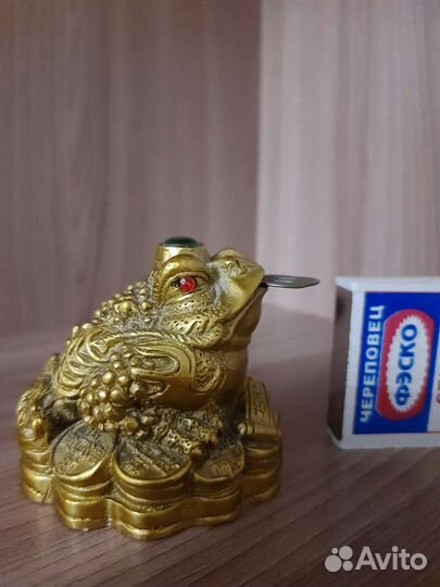Денежная жаба с монетой