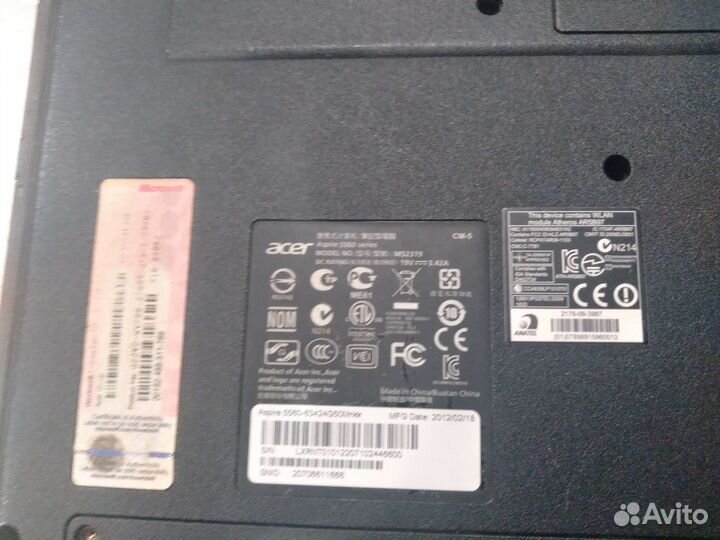 Acer aspire 5560