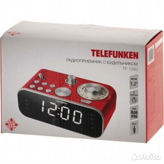 Часы с радиоприемником Telefunken TF -1593 новые