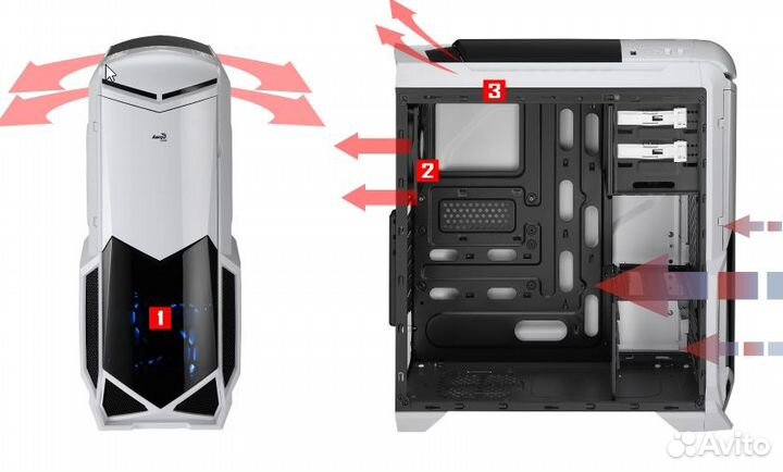 Корпус для компьютера пк Aerocool Battlehawk