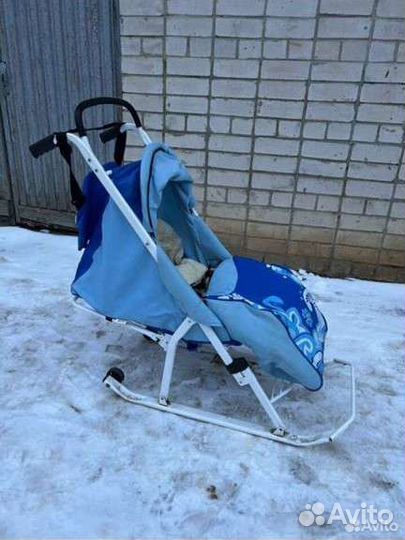 Детские санки коляска