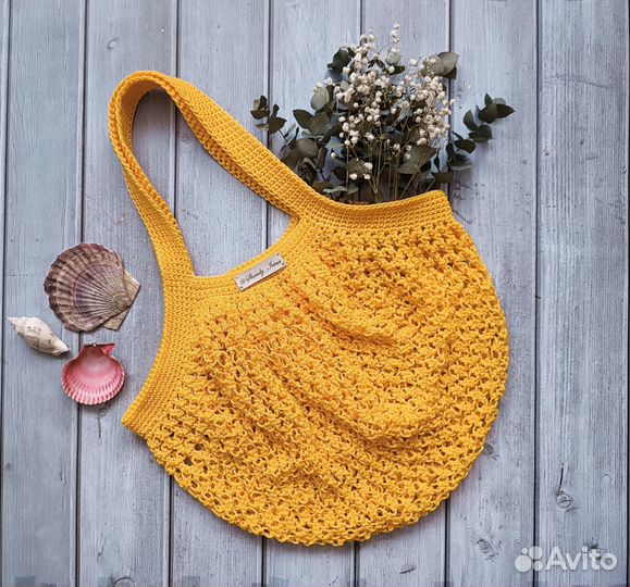 Авоська вязаная ручной работы