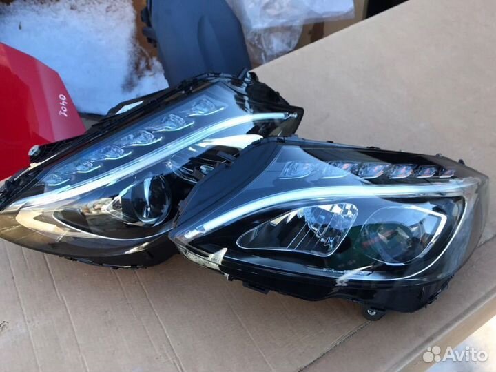 Фары Mercedes C W205 2014-2018 одна линза новые