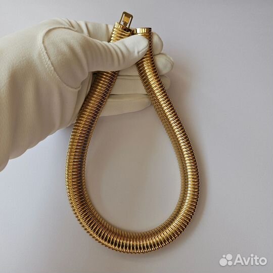 Винтажный Чокер Рифленый Стрейч США 1990е