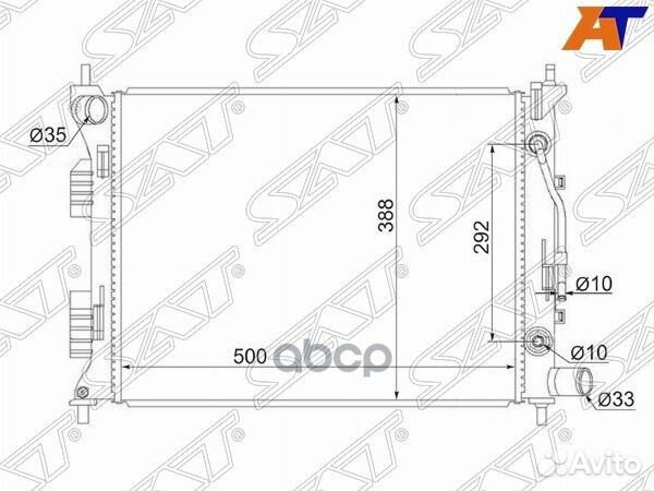 Радиатор hyundai solaris / KIA RIO III 6AT 15